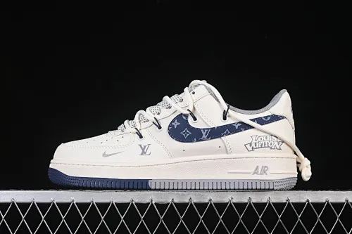 All categories Nk Air Force 1 Air Force series Nk Air Force 1 Low Air Force low-top Nike Air Force 1'07 Low LV joint flower blue hook drawstring Air Force 1 low-top casual sneakers DM6868-064